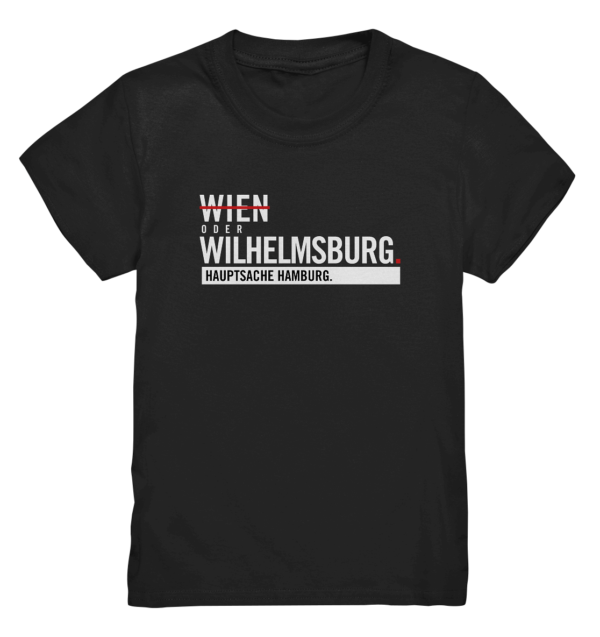 Schwarzes Wilhelmsburg Hamburg Shirt Kids