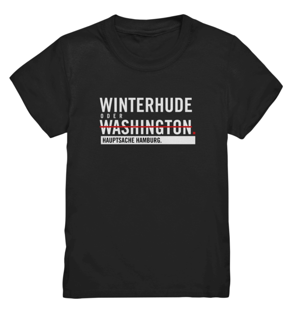 Schwarzes Winterhude Hamburg Shirt Kids